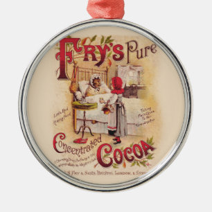 Little Red Riding Hood Cocoa Metal Ornament