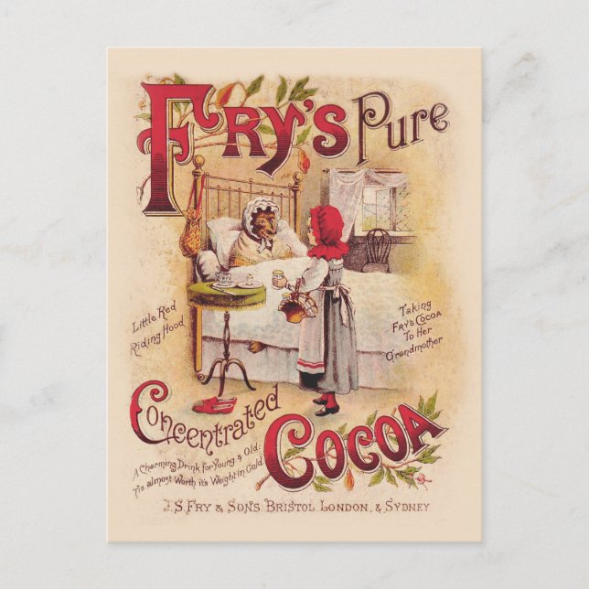 Little Red Riding Hood Cocoa Postcard (Front)