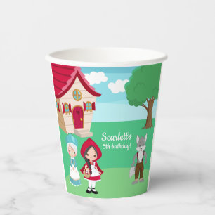 Little Red Riding Hood Fairytale Girls Birthday Paper Cups