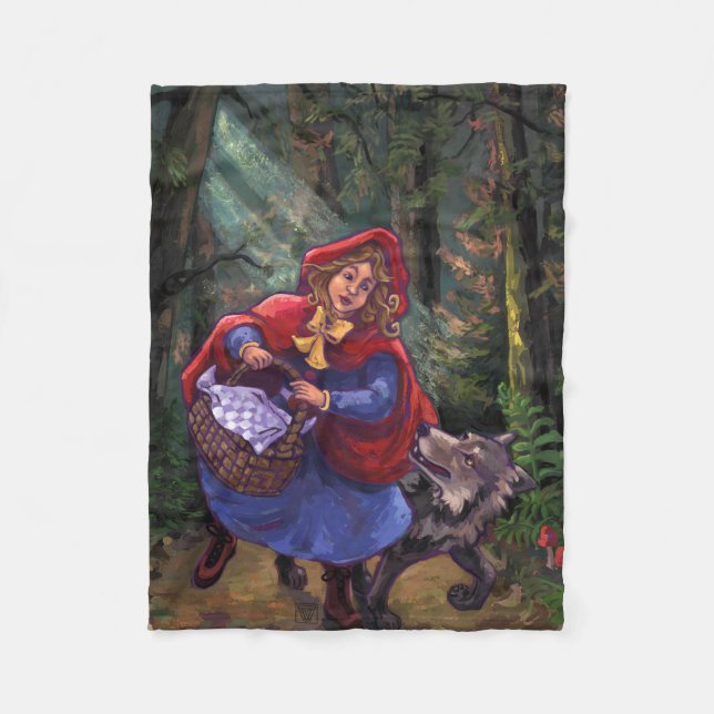 Little Red Riding Hood Fleece Blanket (Front)