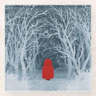 Little Red Riding Hood Glass Coaster