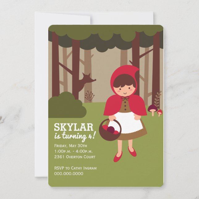 Little Red Riding Hood Invitation (Front)