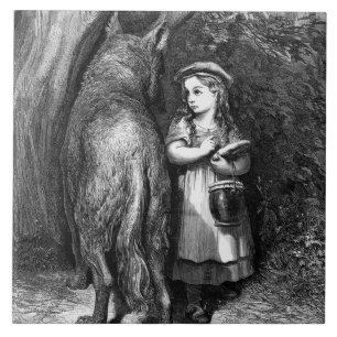 Little Red Riding Hood Meets the Big Bad Wolf Tile