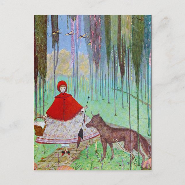 Little red riding hood postcard (Front)