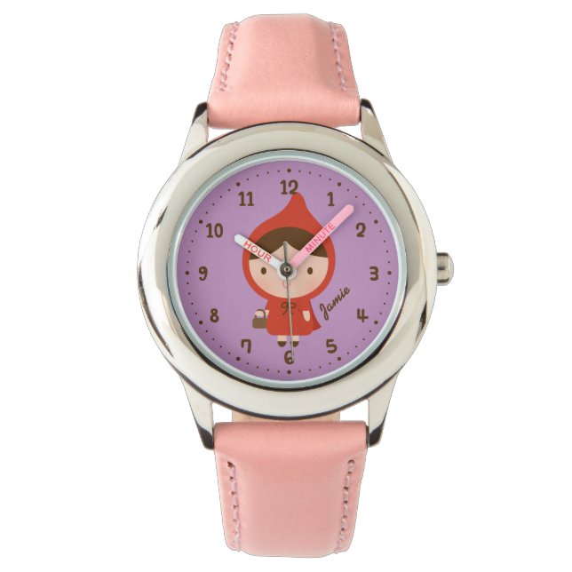 Little Red Riding Hood Story Girls Personalized Watch (Front)