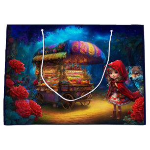 Little Red Riding Hood & The Wolf Decoupage Large Gift Bag