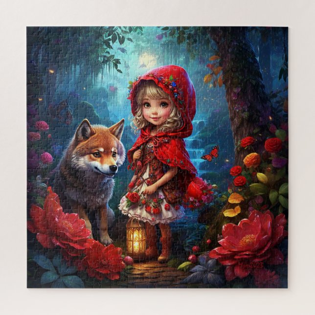 Little Red Riding Hood & The Wolf Jigsaw Puzzle (Vertical)