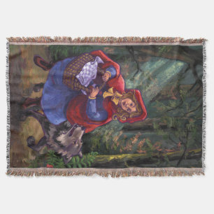 Little Red Riding Hood Throw Blanket