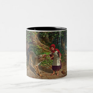 Little red riding hood Two-Tone coffee mug