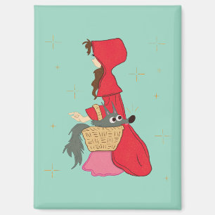 Little Red Riding Hood with Wolf in Basket Magnet