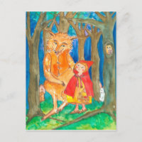 Little Red Riding Hood Wolf Owl Forest