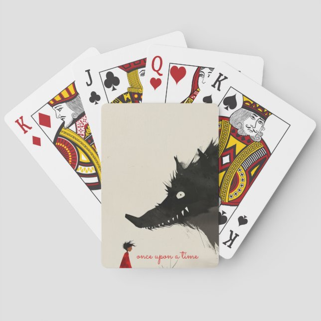 Little Red Riding Hoos & the Evil Wolf Playing Cards (Back)