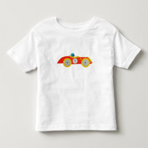 Little Red Roadster Racing Car Child 1st Birthday Toddler T-shirt