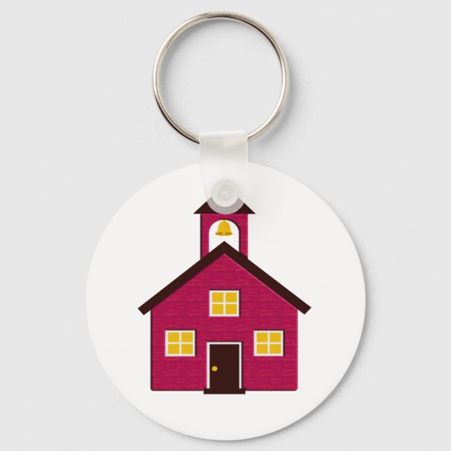 Little Red Schoolhouse Keychain (Front)