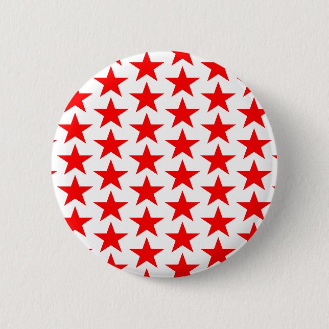 Little Red Stars Pattern 2 Inch Round Button (Front)