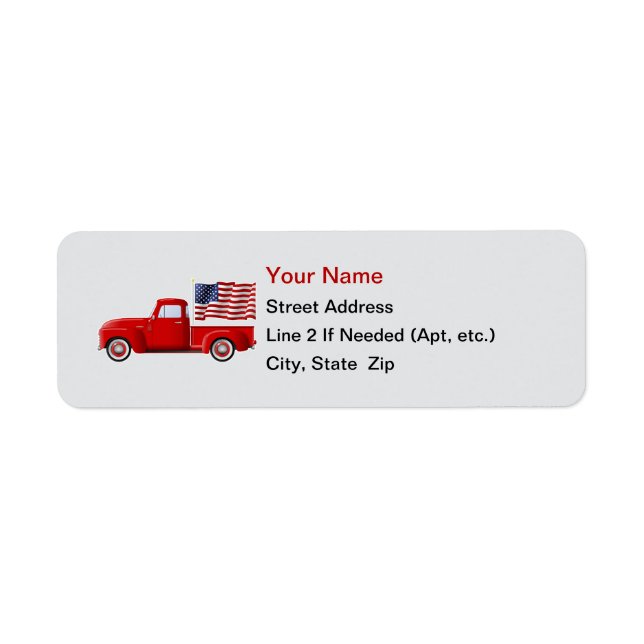 Little Red Truck Address Labels (Front)