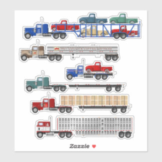 Little Red Truck and Big Rig Stickers