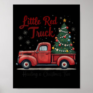 Little Red Truck Hauling A Christmas Tree Family M Poster