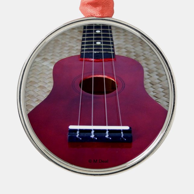 Little Red Uke Metal Ornament (Front)