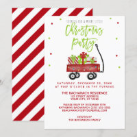 Little Red Wagon Rustic Christmas Party