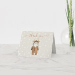 Little Reindeer Christmas Winter Baby Shower Thank You Card<br><div class="desc">Modern and cute Little Deer Baby Shower Thank You note cards. Great Scandinavian Hygge feel featuing a adorable deer or reindeer winter outfit with a snowflake background. Neutral colour scheme for a boy or girl baby to be. Here’s a great tip! Transfer any design to another product: Page down and...</div>