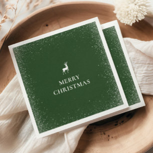 Little Reindeer Simple Snowflakes Christmas Forest Napkin