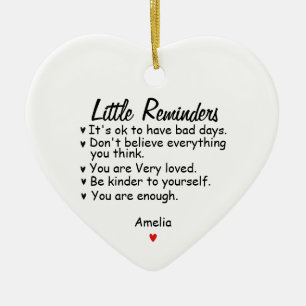 Little Reminders Ornament,You are enough Christmas Ceramic Ornament
