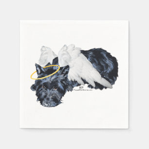 Little Resting Scottie Angel Napkin