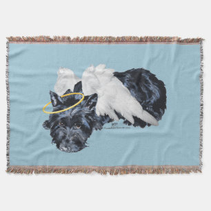 Little Resting Scottie Angel Throw Blanket