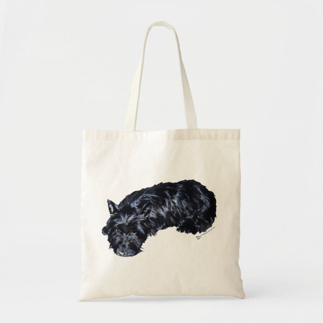 Little Resting Scottie Tote Bag (Front)