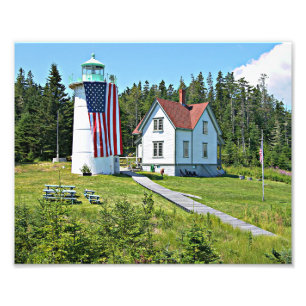 Little River Lighthouse, Maine photo Print
