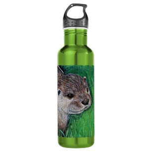 Little River Otter Painting 710 Ml Water Bottle