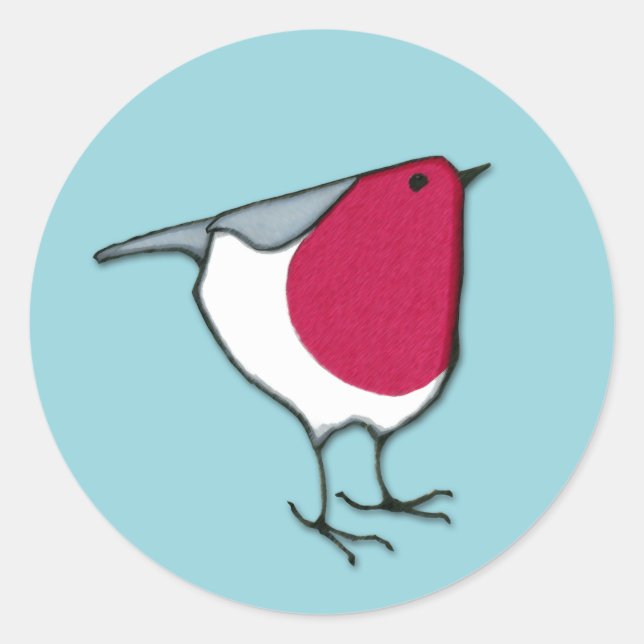 Little Robin blue Sticker (Front)