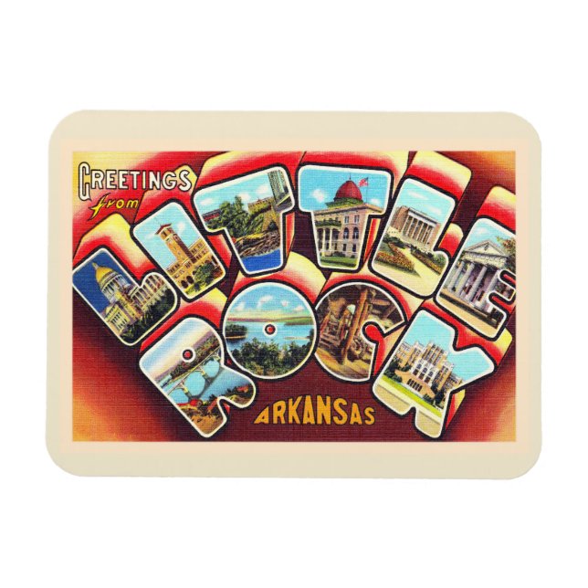 Little Rock Arkansas AR Large Letter Postcard CT01 Magnet (Horizontal)