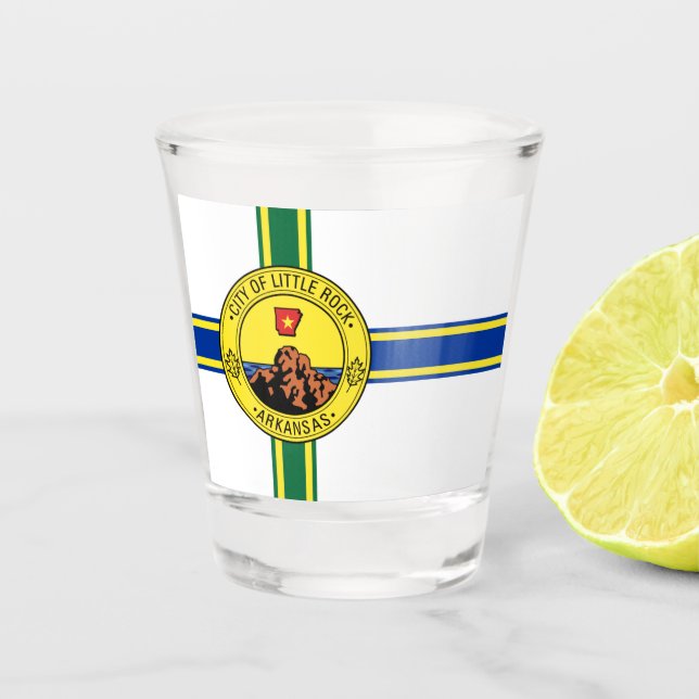 Little Rock (Arkansas) city flag Shot Glass (Front)