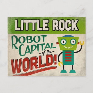 Little Rock Arkansas Robot - Funny Vintage Postcard