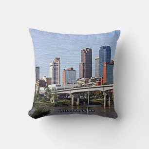 Little Rock, Arkansas Throw Pillow