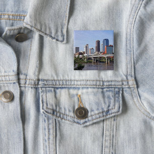 Little Rock, Arkansas USA Pinback 2 Inch Square Button