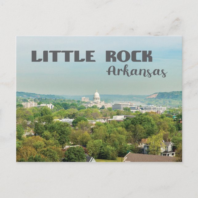 Little Rock, Arkansas View with Capitol Postcard (Front)