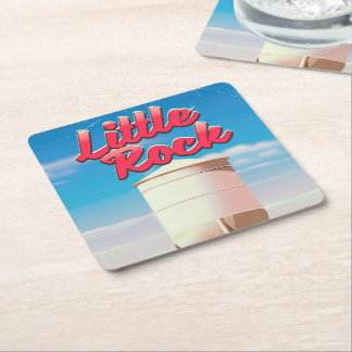 Little Rock, Arkansas vintage travel poster Square Paper Coaster