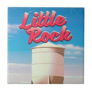 Little Rock, Arkansas vintage travel poster Tile