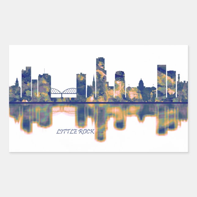 Little Rock Skyline Sticker (Front)