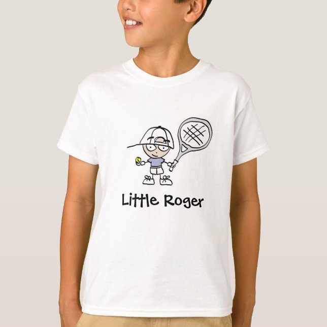 Little Roger Tennis T-shirt pour garçons (Devant)