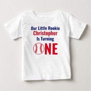 Little Rookie Baseball 1st Birthday Baby T-Shirt