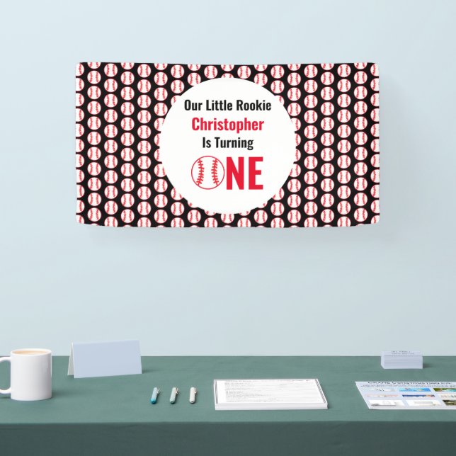 Little Rookie Baseball 1st Birthday Banner (Tradeshow)