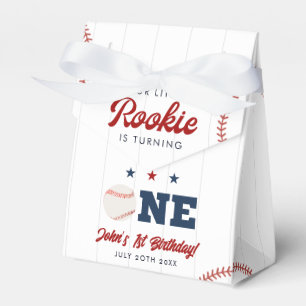 Little Rookie Baseball 1st Birthday Favor Box