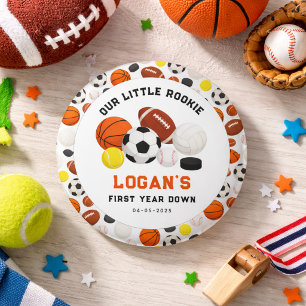 Little Rookie Sports 1st Birthday Party   All-Star 1 Inch Round Button