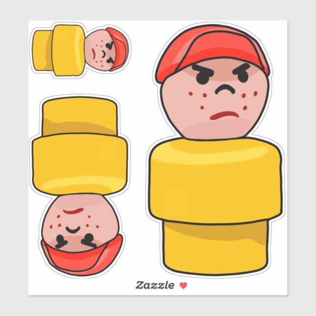 Little Round People - Butch the Grumpy Boy X3 (Sheet)
