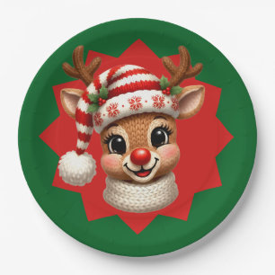 Little Rudolf  Paper Plate