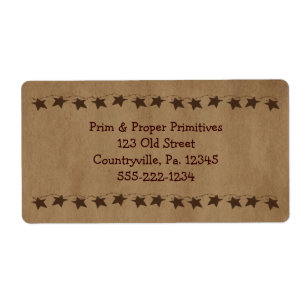 Little Rusty Stars Business Label